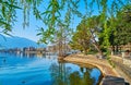 Park on Lake Maggiore, Locarno, Switzerland Royalty Free Stock Photo