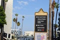 Walk of Fame sign in Downtown Los Angeles near Hollywood Royalty Free Stock Photo