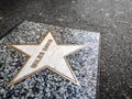 Walk of fame star dedicated to Miles Davis , a jazz music legendary musician Royalty Free Stock Photo