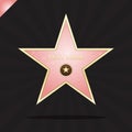 Walk of fame star illustration. Famous reward symbol. Achievement of actor celebrity. Hollywood vector success design. Fame symbol Royalty Free Stock Photo