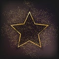 Walk of Fame Star isolated Vector Illustration. Hollywood actor award for achievement Royalty Free Stock Photo