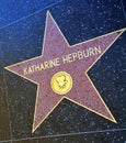 Walk of fame star of Katharine Houghton Hepburn