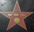 Walk of fame star of Nat King Cole