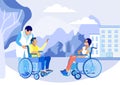 Walk on Fresh Air for Disabled People Cartoon