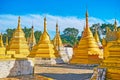 Walk among golden stupas of Nget Pyaw Taw Paya, Pindaya, Myanmar