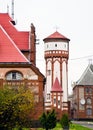 Walk on gorodu.Vodonapornaya Tower Infantry barracks in Baltiysk. Royalty Free Stock Photo