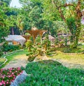 Walk among the greenery of Mae Fah Luang garden, Doi Tung, Thailand Royalty Free Stock Photo