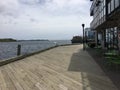 Halifax Harbourwalk near the beautiful ocean on a sunny day