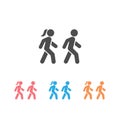 Walk icon set symbol logo template. Vector