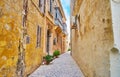 The narrow backstreet, Victoria, Gozo, Malta