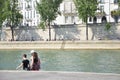 Walk on Paris dockside, Balade sur les quais de Seine Royalty Free Stock Photo