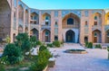 The peaceful garden of Ganjali Khan Caravanserai, Kerman, Iran Royalty Free Stock Photo