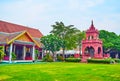 The Ho Rakang bell tower in garden of Wat Phra That Hariphunchai Temple, Lamphun, Thailand Royalty Free Stock Photo