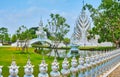 Enjoy the garden of White Temple, Chiang Rai, Thailand