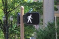 Walk sign for pedestrians crossing the road Royalty Free Stock Photo