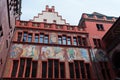 Basel, Switzerland - August 16, 2019 - walk through the streets of the city and views of the buildings of the old town