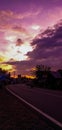 Beautiful Sunset on the Road Royalty Free Stock Photo