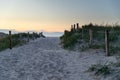 Walk to SPO beach at blue hour Royalty Free Stock Photo