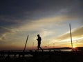 Walk under light of sunset