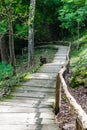 Walk way in Jedsee fountain forest park Royalty Free Stock Photo