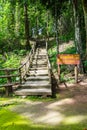 Walk way in Jedsee fountain forest park Royalty Free Stock Photo