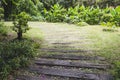 Walk way to the garden Royalty Free Stock Photo