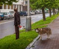 Walk with your best friend. On the streets of the old city of Munich