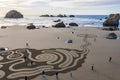 Walkable labyrinth in Bandon, Oregon