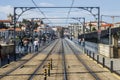 Walkaway Dom LuÃÂ­s I Bridge in Porto, Portugal in the daylight