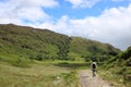 Walker footpath towards Blea Tarn, Lake District Royalty Free Stock Photo
