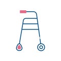 Walker line style icon vector design