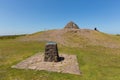 Walkers enjoying a rest in the beautiful summer weather having climbed to the top of Dunkery Hill, Somerset Royalty Free Stock Photo