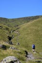 Walkers on footpath by Scales Beck, Blencathra Royalty Free Stock Photo