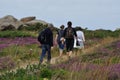Walkers on the Gr34 in Ploumanac'h Royalty Free Stock Photo