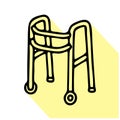 Walkers line icon. Vector logo for rehabilitation equipment store