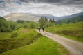Walkers on the West Highland Way between Tyndrum and the Bridge of Orchy