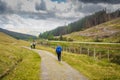 Walkers on the West Highland Way between Tyndrum and the Bridge of Orchy