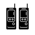 Walkie-talkie black glyph icon