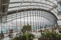 Walkie Talkie building London Inside the top floor sky garden contemporary rooftop restaurant tourists enjoying city view