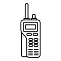 Walkie talkie channel icon, outline style