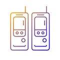 Walkie-talkie gradient linear vector icon