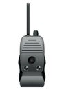 Walkie talkie icon for industrial use. Portable radio transceiver. Travel black portable mobile device. Vector Royalty Free Stock Photo