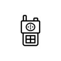 Walkie talkie icon. Simple line, outline vector elements of taxi service icons for ui and ux, website or mobile application Royalty Free Stock Photo