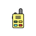 Walkie talkie outline icon. linear style sign for mobile concept and web design. Radio portable transmitter simple line vector