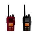 Walkie talkie and police radio or radio communicat