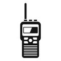 Walkie talkie transmitter icon, simple style Royalty Free Stock Photo