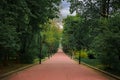 Walking alley foot path road in park landscaped nice place of Western Europe region country Royalty Free Stock Photo