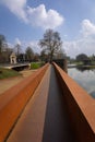 Walking along the city canal of the beautiful city of \'s Hertogenbosch