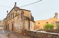 Walking along medieval houses in Bastia, France