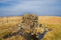 Walking along the Pennine Bridleway between Newby Head Gate to Great Knoutberry Hill near to Ribblehead in the Yorkshire Dales Royalty Free Stock Photo